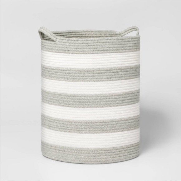 Pillowfort Other - Extra Large Striped Coiled Kids' Rope
Basket Gray - Pillowfort™